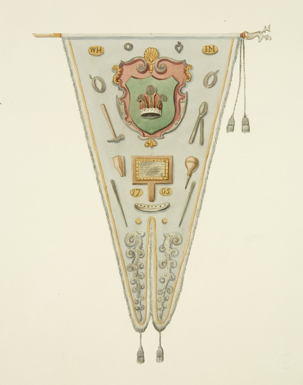 A Bristoli Dróthúzó Társaság zászlaja alkotó: Joseph Manning