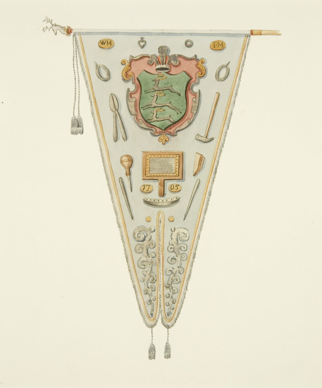 A Bristoli Dróthúzó Társaság zászlaja alkotó: Joseph Manning