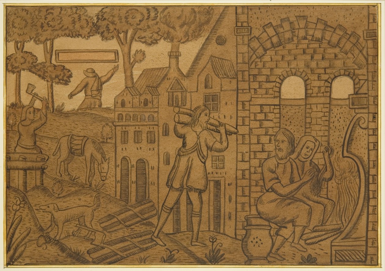 Panel egy öreg tölgyfa ládáról az árvaszállóban, Hook