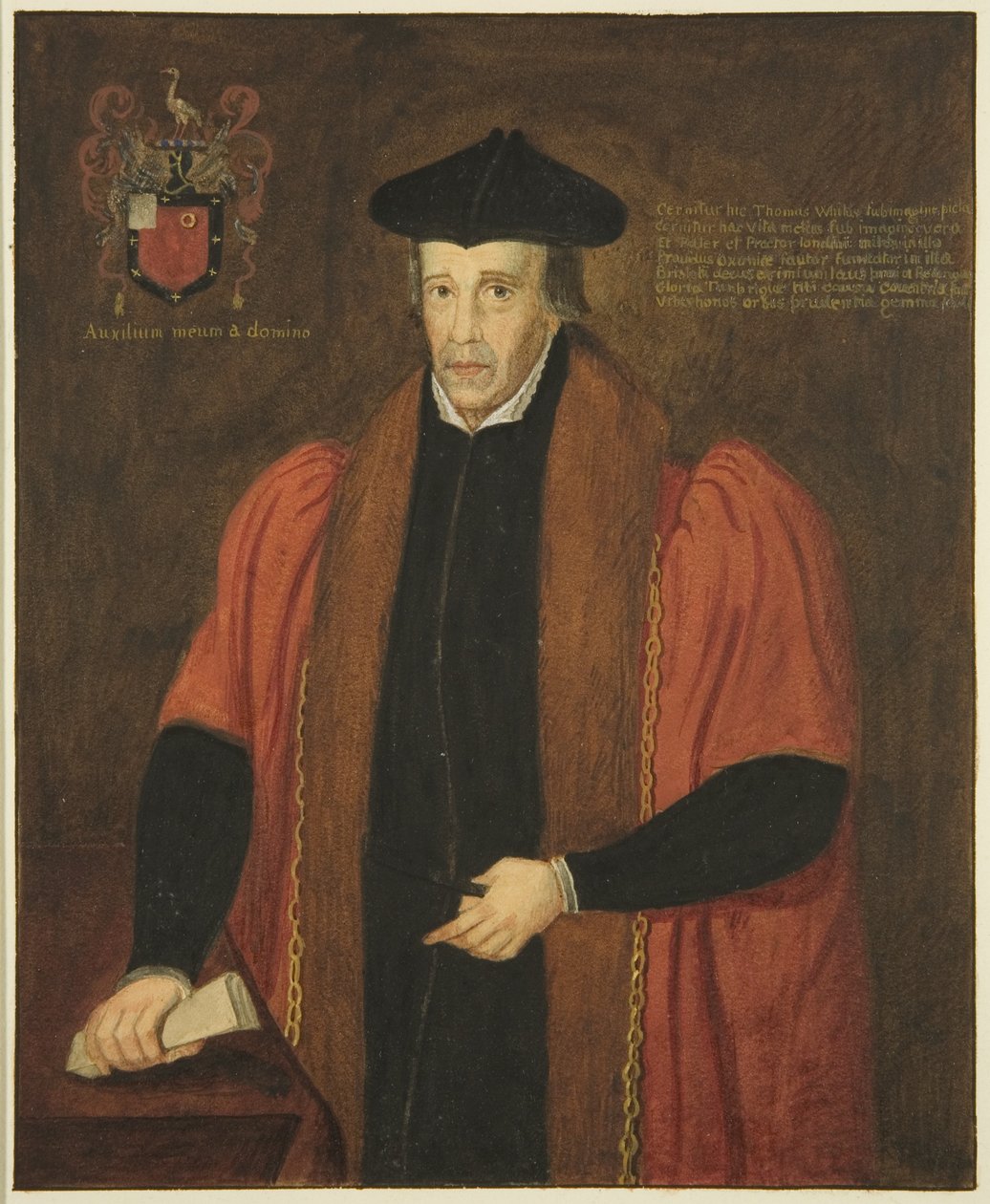 Portré a londoni Sir Thomas White Tanácsházában (ceruza és akvarell papíron) alkotó: Joseph Manning