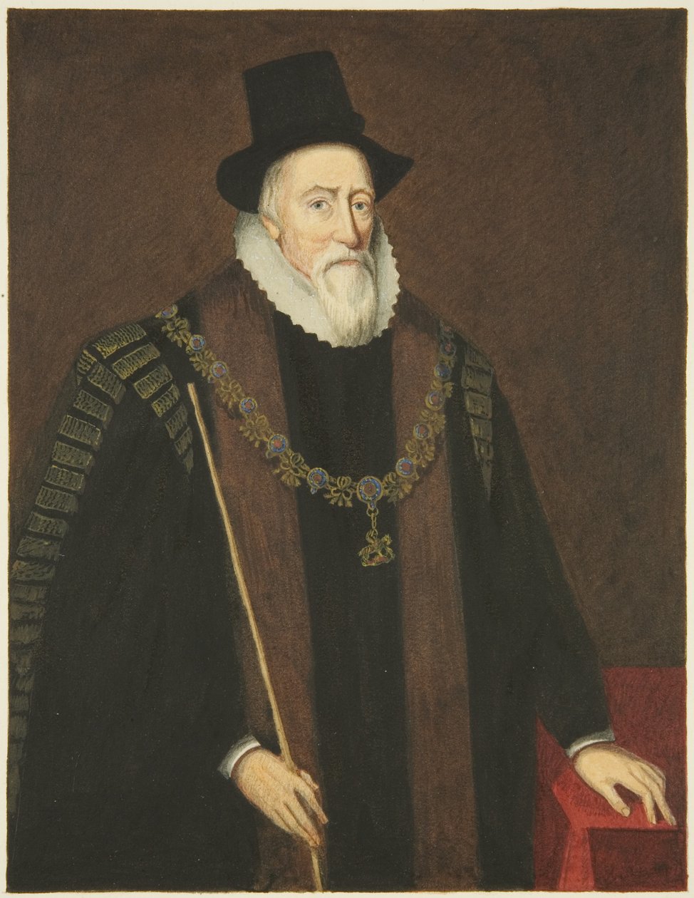 Arckép Charles, Dorset grófjának tanácsházában (akvarell papíron) alkotó: Joseph Manning