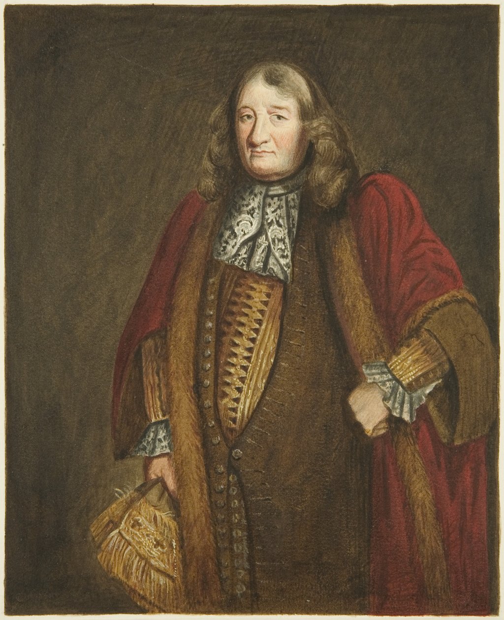 Richard Lane, Bristol polgármesterének portréja a tanácsházban (akvarell papíron) alkotó: Joseph Manning