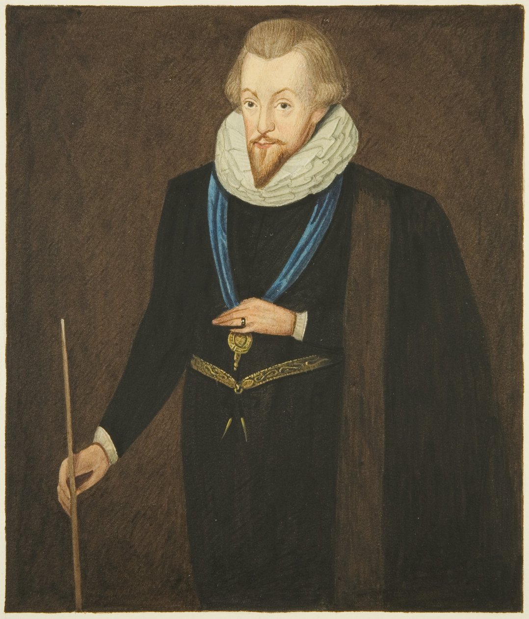 Robert Cecil, Salisbury grófjának portréja a tanácsházban (akvarell papíron) alkotó: Joseph Manning