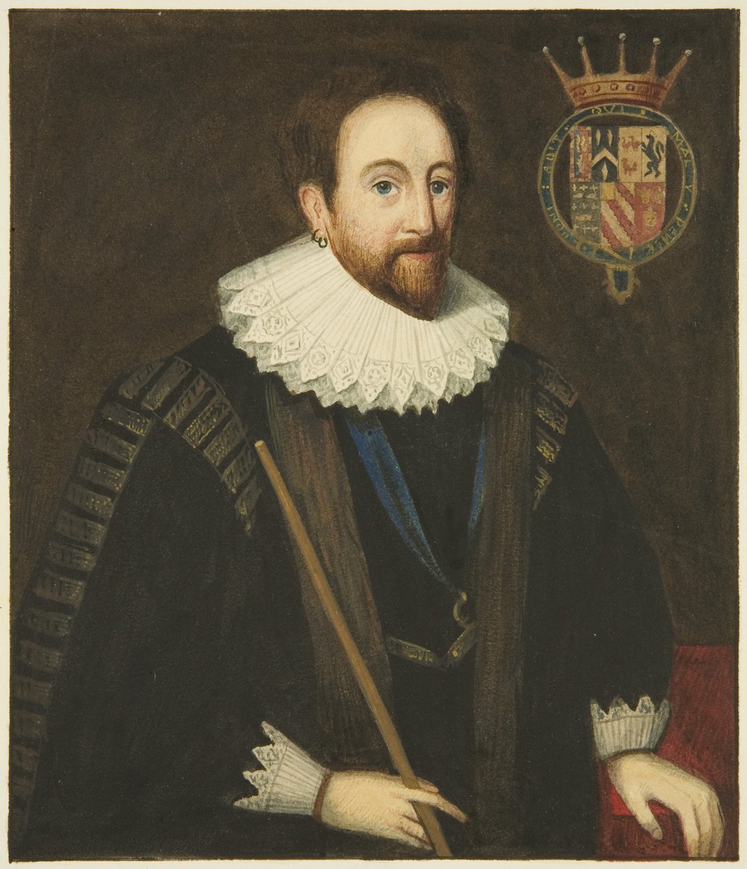 Portré Pembroke grófjának tanácsházában (akvarell papíron) alkotó: Joseph Manning