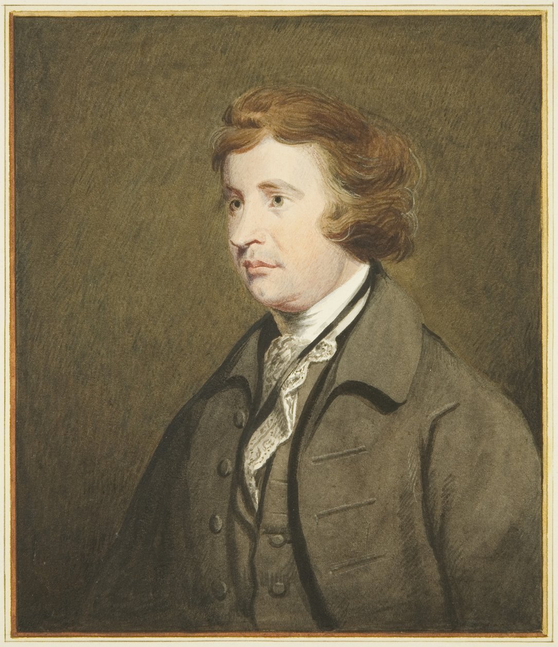 Edmund Burke portréja a Queen Square Mansion House-ban (akvarell papíron) alkotó: Joseph Manning