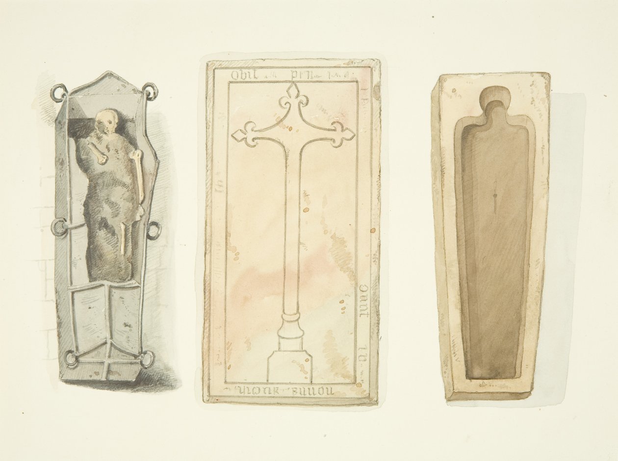 A pokol megrázó sírja a bristoli katedrálisban (sírfedél és két sír) alkotó: Joseph Manning
