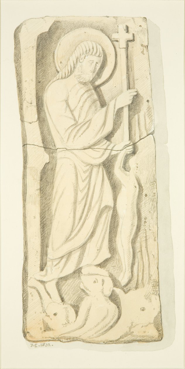 A pokol megrázó sírja a bristoli katedrálisban (akvarell papíron) alkotó: Joseph Manning