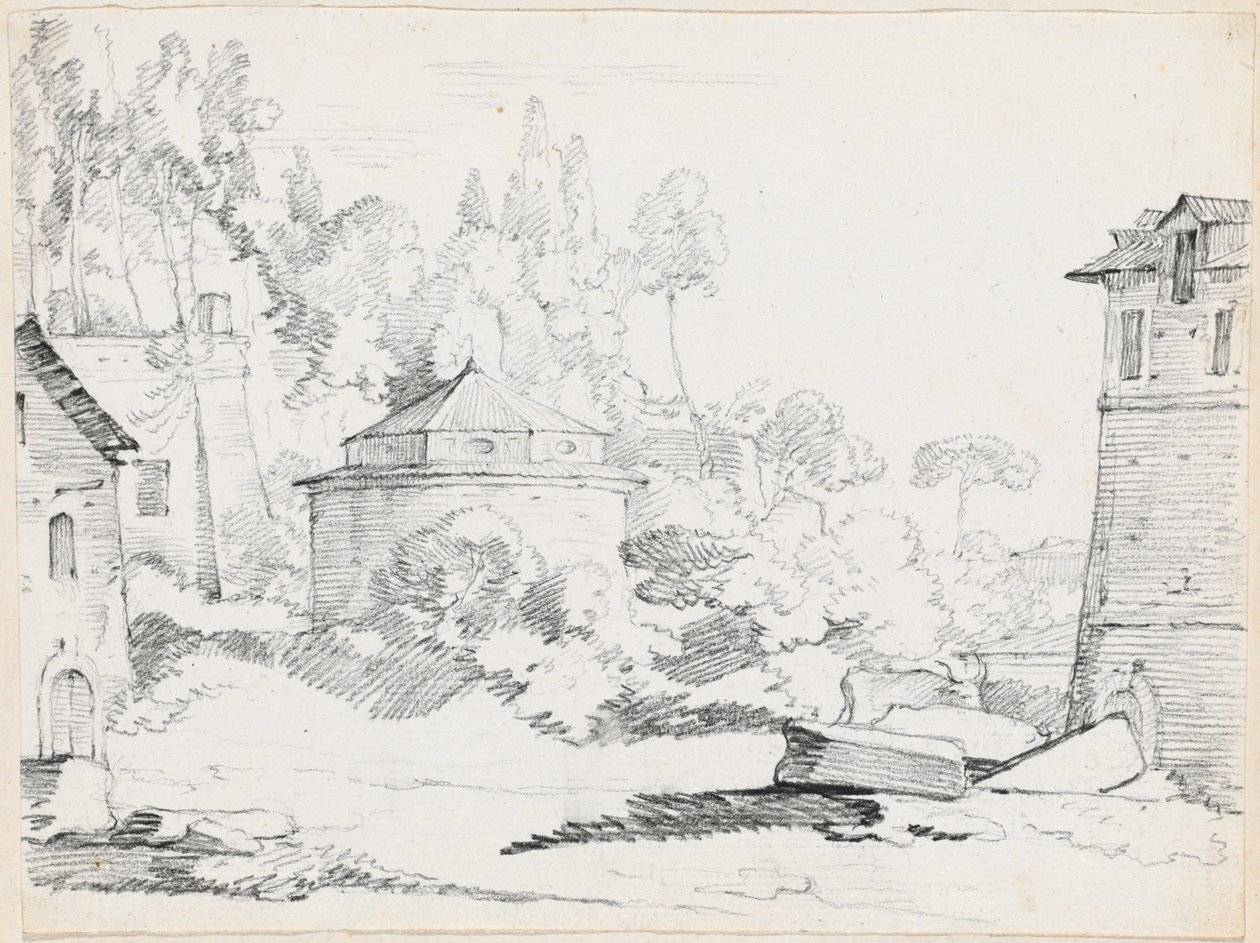Táj a San Teodoro templommal alkotó: Joseph Marie Vien