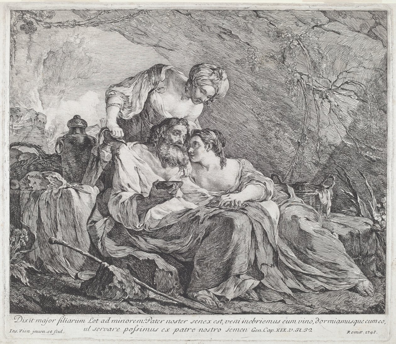Lót és lányai alkotó: Joseph Marie Vien