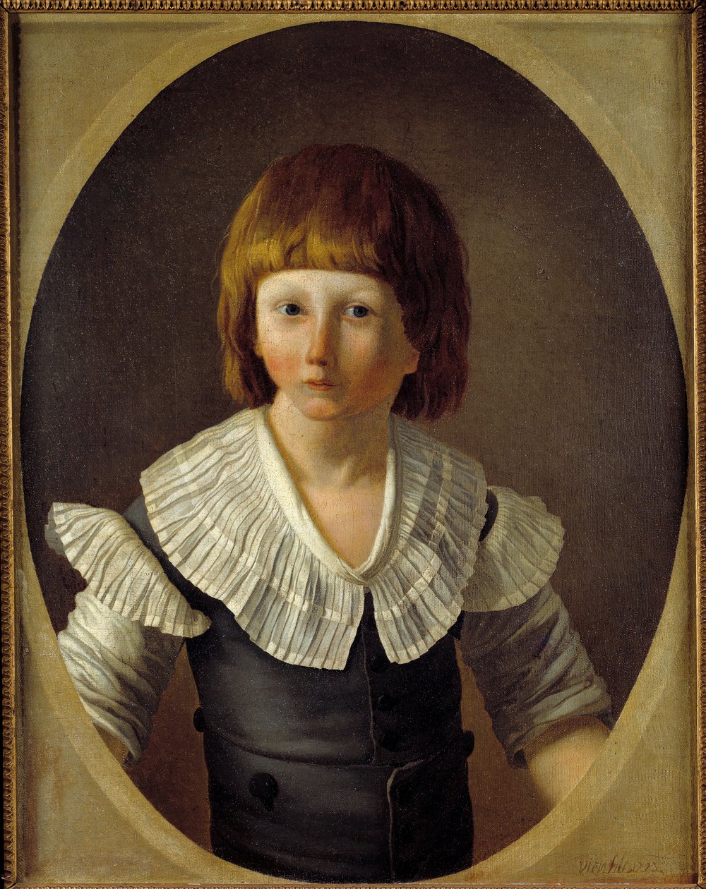 XVII. Lajos (1785-1795) portréja a templombörtönben Joseph Marie Vien a fiatal (1762-1848) festménye 1793 V. 0,6x0,48 m Párizs, Musee Carnavalet alkotó: Joseph Marie, the Elder Vien