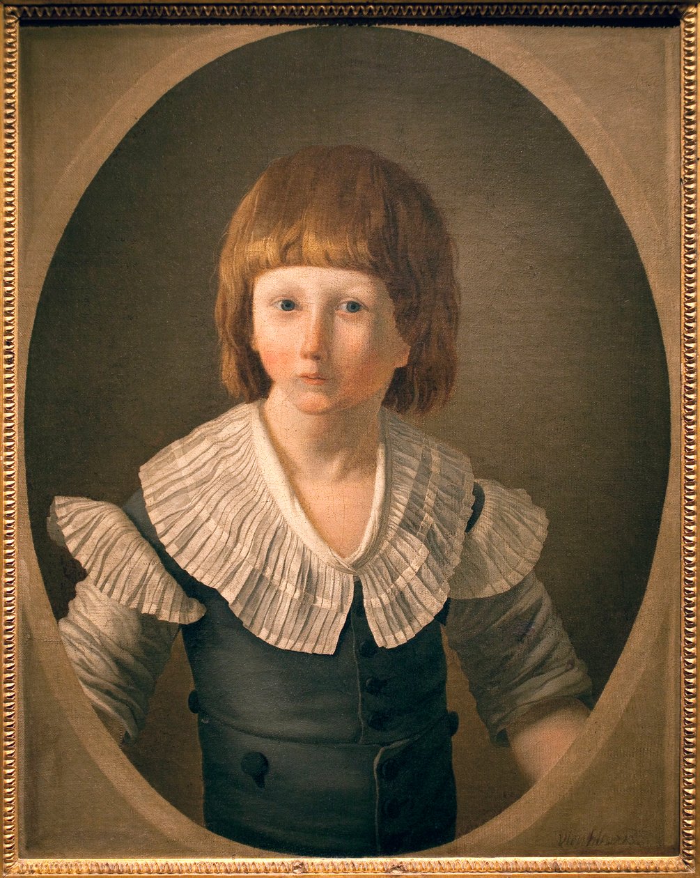 XVII. Lajos (1785-1795) portréja, Louis Charles de Normandy bátyja ágyéka halálakor 1789-ben delfinné vált, családjával együtt bebörtönözték a templomba, három évet töltött ott, és ott halt meg. Ezt a portrét állítólag a templomban festették alkotó: Joseph Marie the Younger Vien