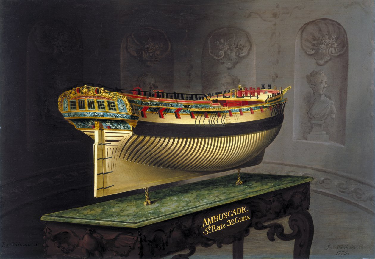 HMS Ambuscade, 1775 alkotó: Joseph Marshall