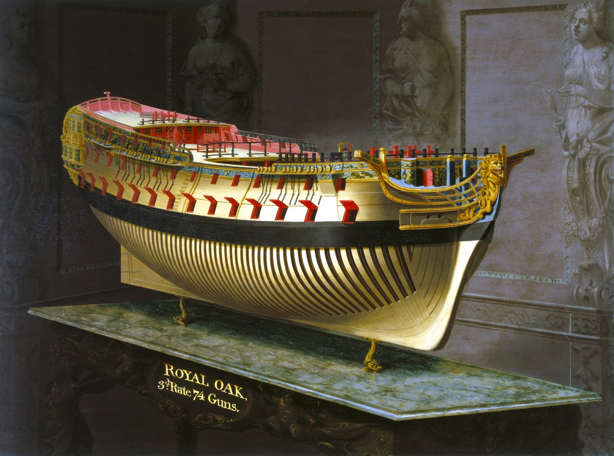 HMS királyi tölgy, 1773-75 alkotó: Joseph Marshall