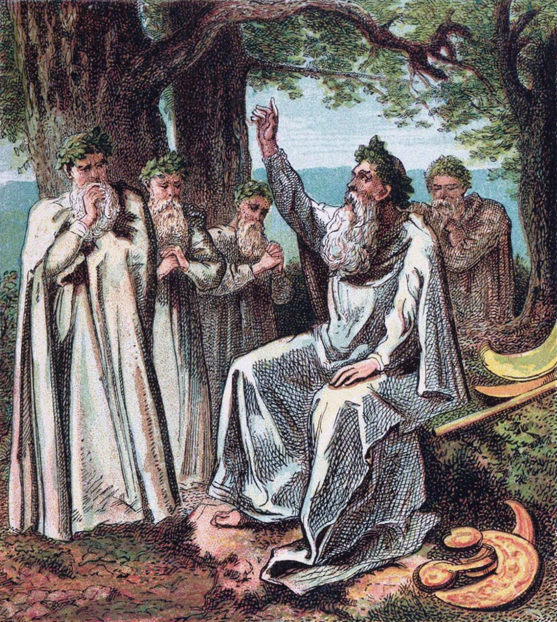 Druidák: Képek az angol történelemből, 1868 alkotó: Joseph Martin Kronheim