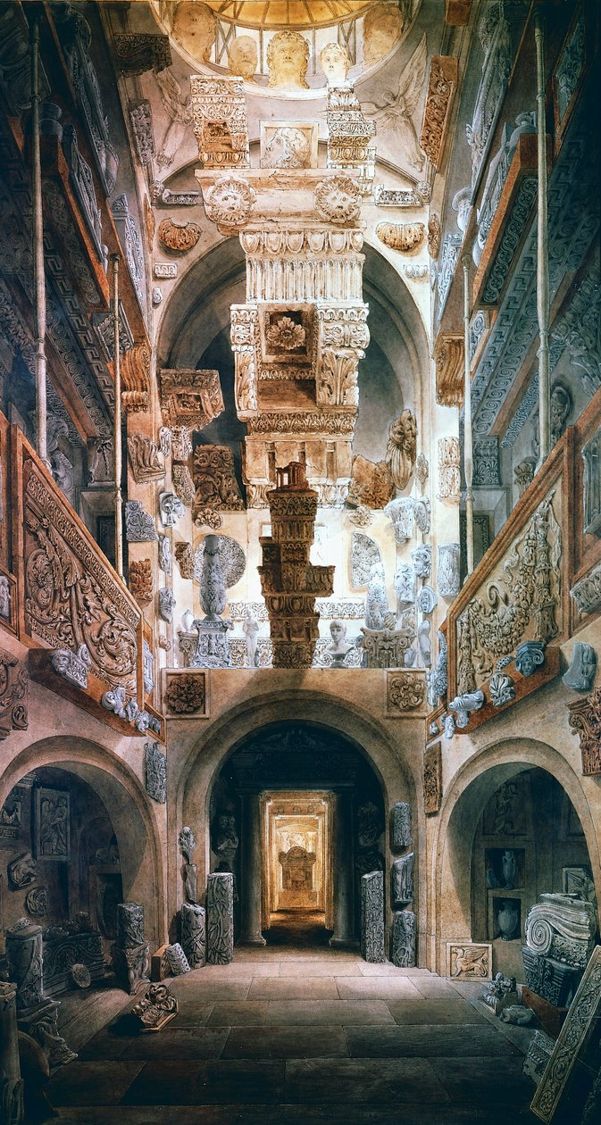A Soane House kupolás csarnoka alkotó: Joseph Michael Gandy