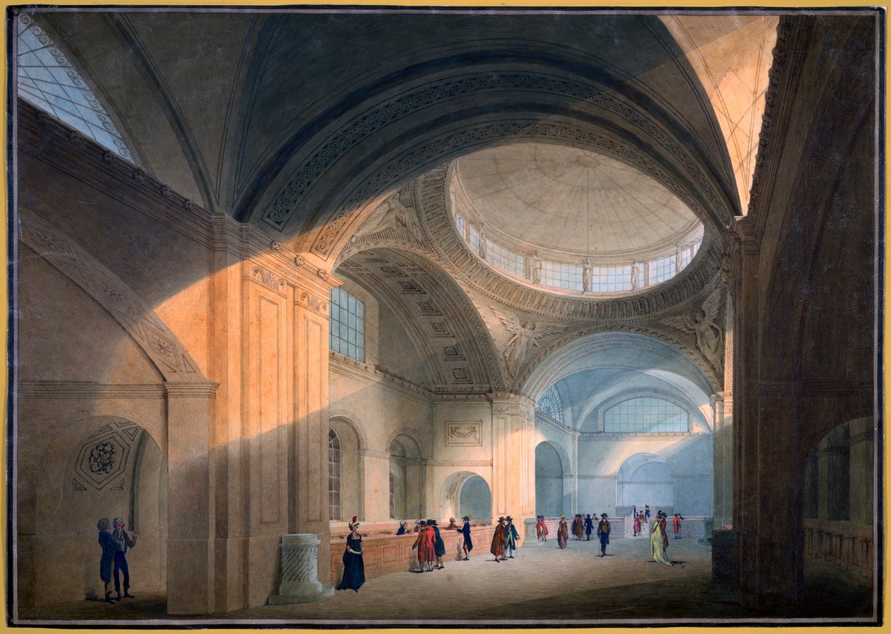 Soane iroda, London: Bank of England, belső perspektívák alkotó: Joseph Michael Gandy