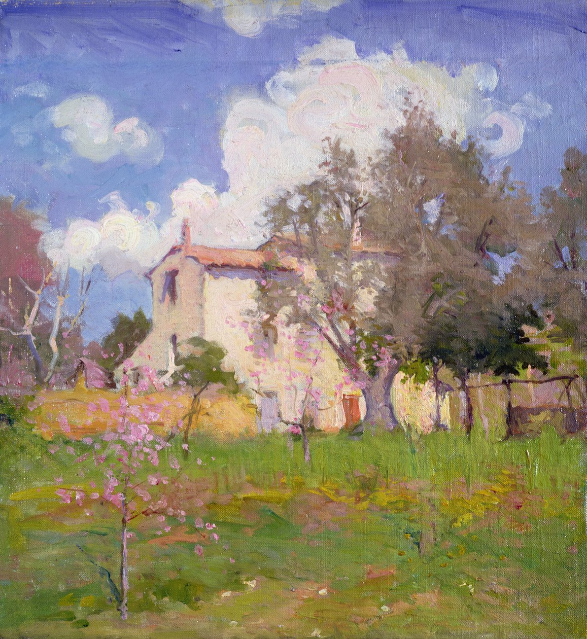 The Cottage Garden (olaj, vászon) alkotó: Joseph Milner Kite