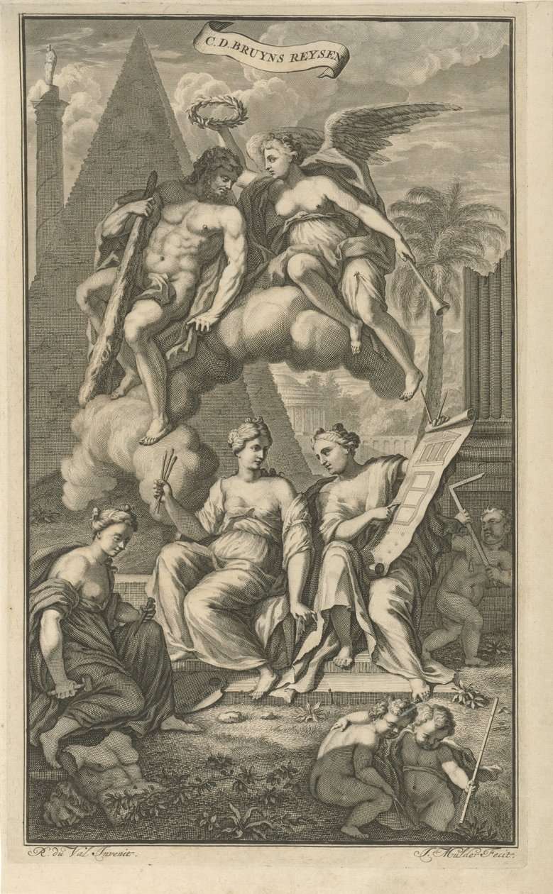 Herkulest Victoria koronázta meg Címlap: Cornelis de Bruyn, Cornelis de Bruyn utazásai Kis-Ázsia leghíresebb részein keresztül, 1698 alkotó: Joseph Mulder