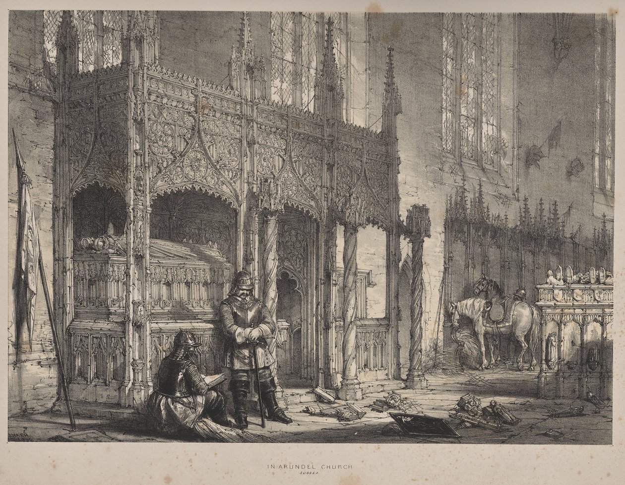 A középkori építészet: A sussexi Arundel templomban alkotó: Joseph Nash