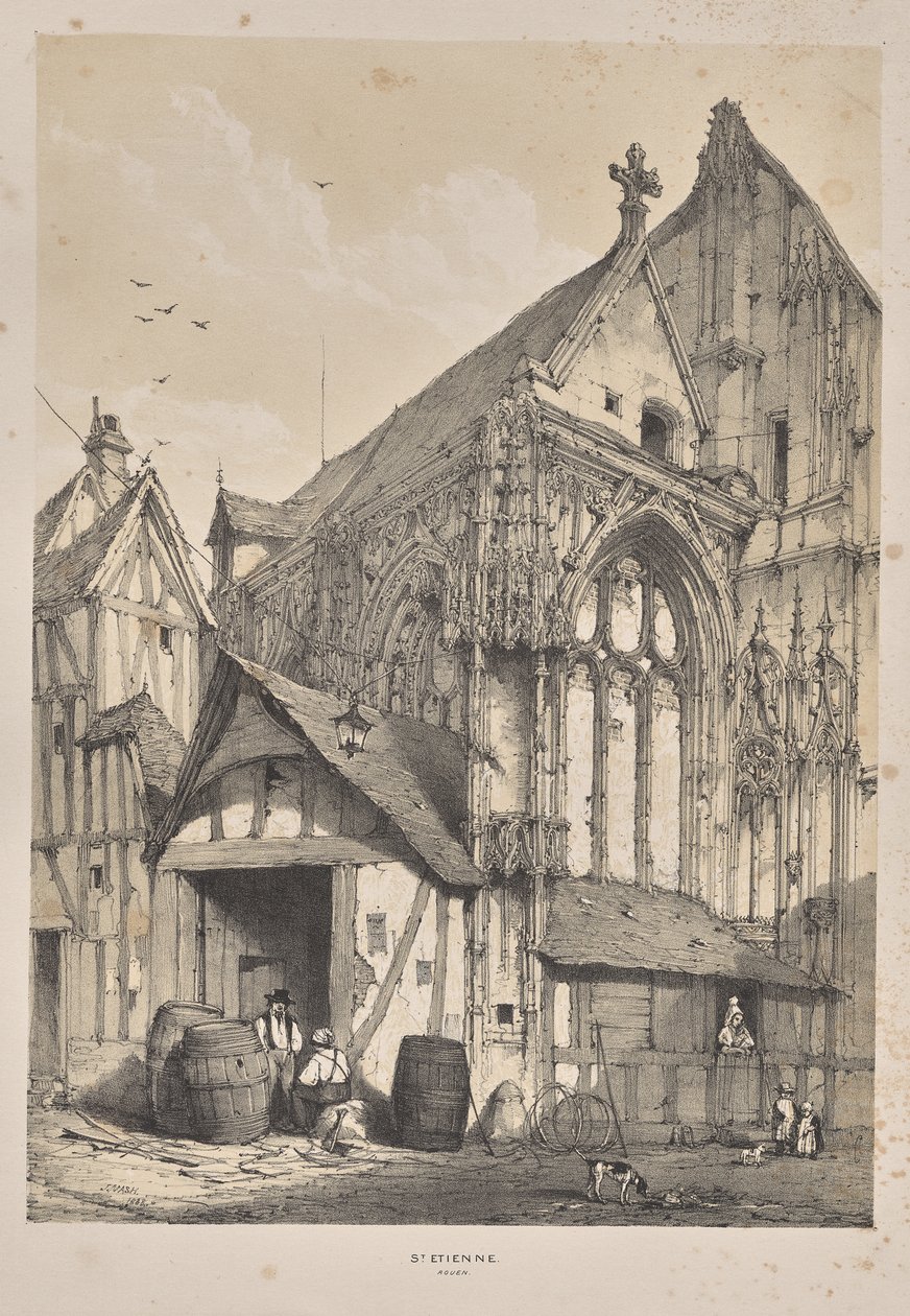 A középkori építészet: St. Etienne, Rouen alkotó: Joseph Nash