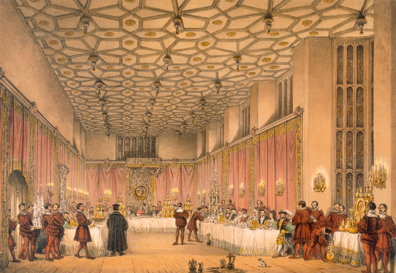 The Chamber, Hampton Court, pub. 1838. alkotó: Joseph Nash