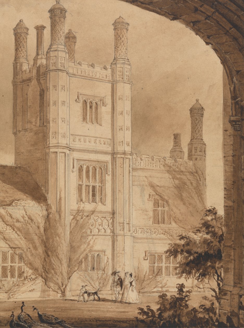 Az udvarház tornya, East Barsham, Norfolk alkotó: Joseph Nash