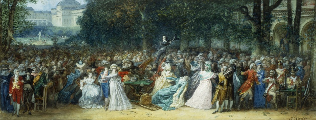 Camille Desmoulins a Palais Royale-ban alkotó: Joseph Navlet