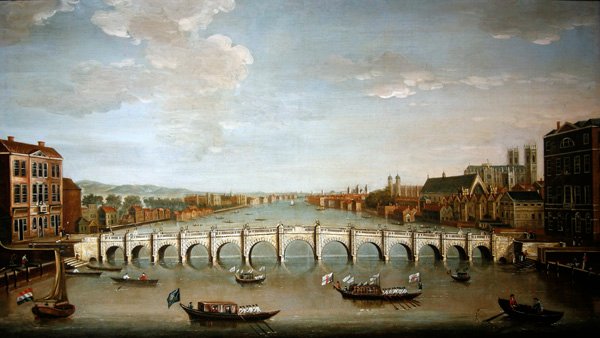 A Westminster-híd látképe (olaj, vászon) alkotó: Joseph Nicholls