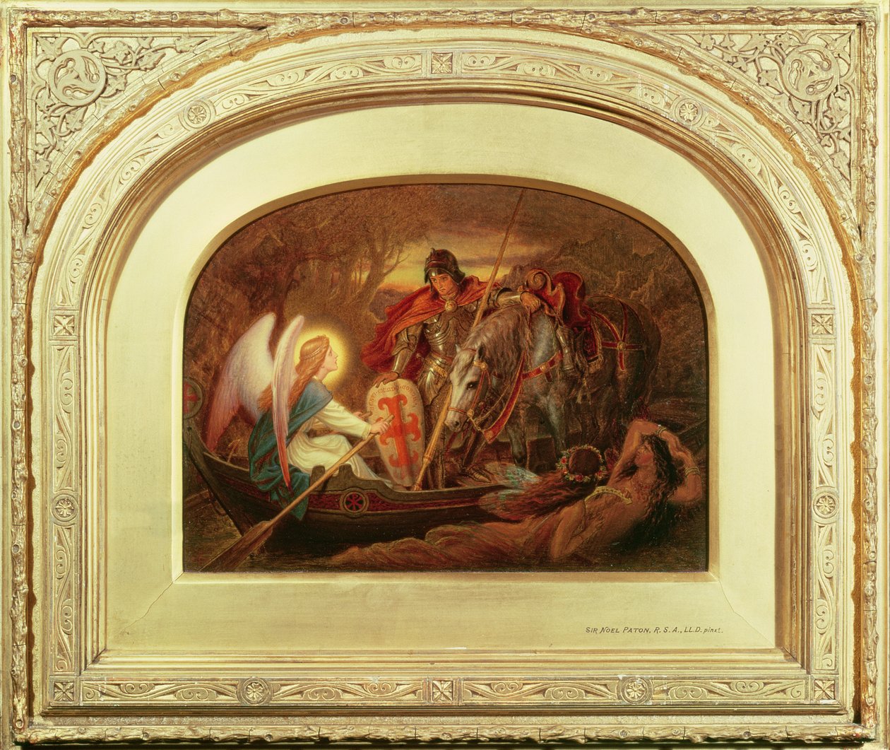 Hogyan evezett egy angyal Sir Galahaddal Dern Merén át alkotó: Joseph Noel Paton