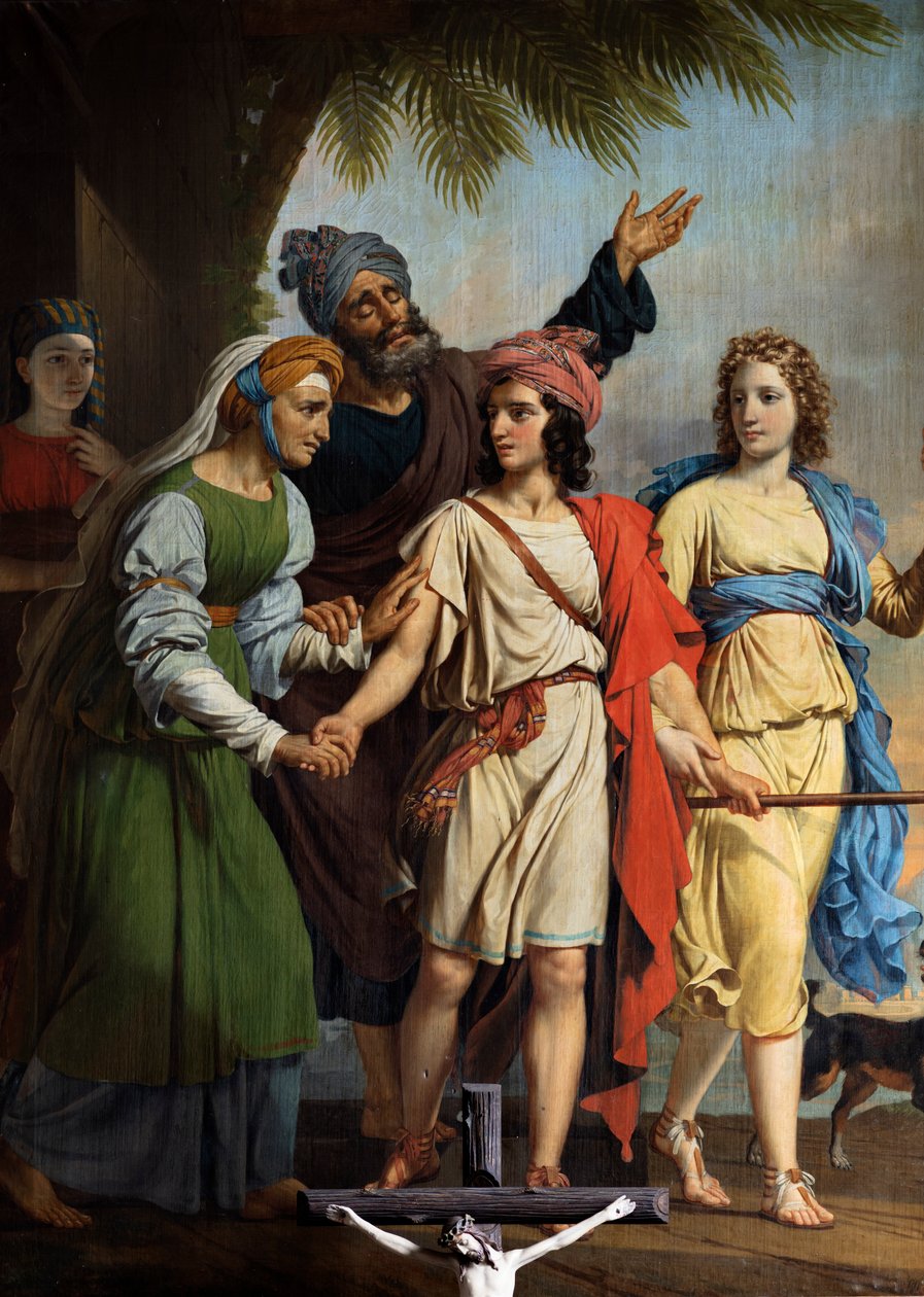 Az ifjú Tóbiás távozása – Jozef Paelinck, 19. század első fele (olaj) alkotó: Joseph Paelinck
