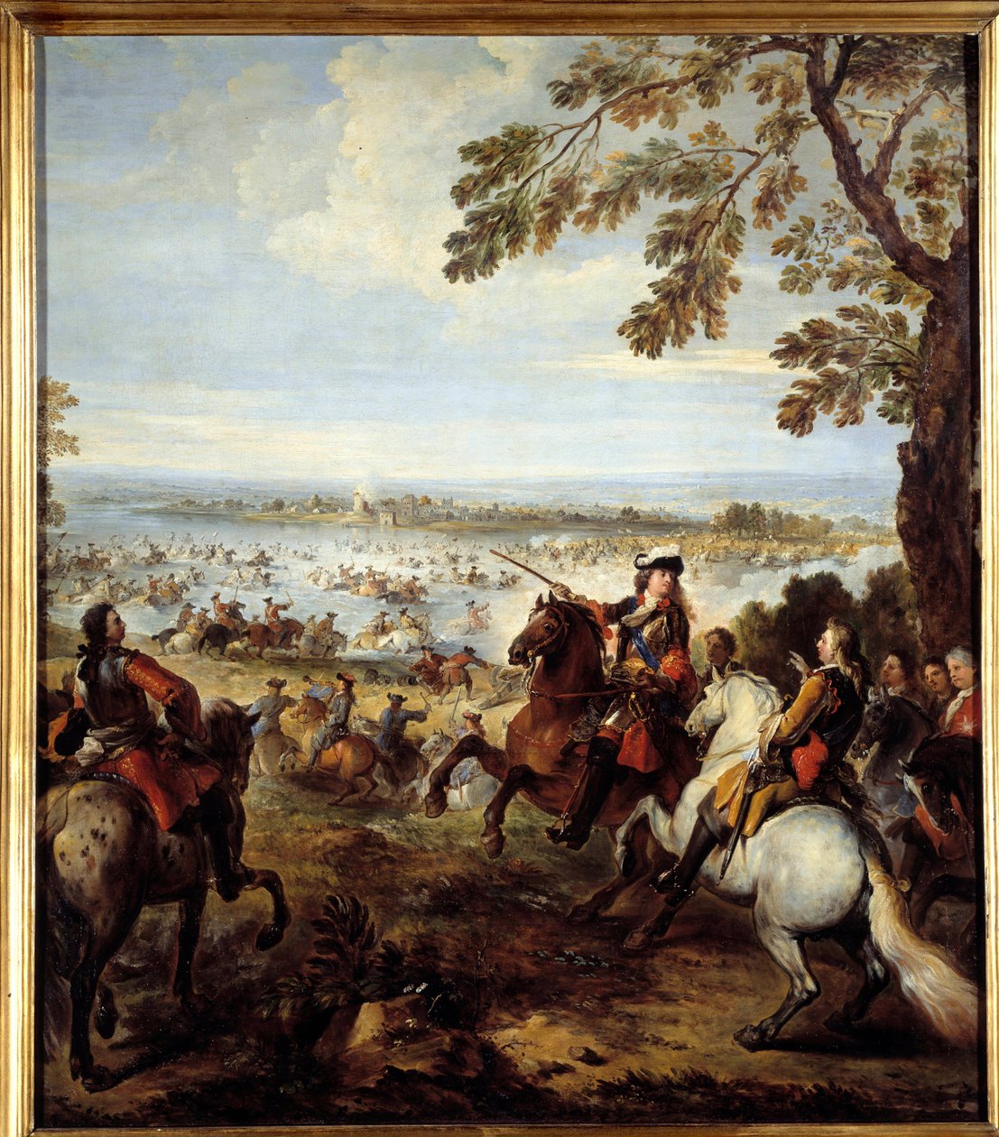 XIV. Lajos armee (1638-1715) Rajna átjárása, Joseph Parrocel (1646-1704) Tholhuis-festménye V. 2,34x1,64 m alkotó: Joseph Parrocel