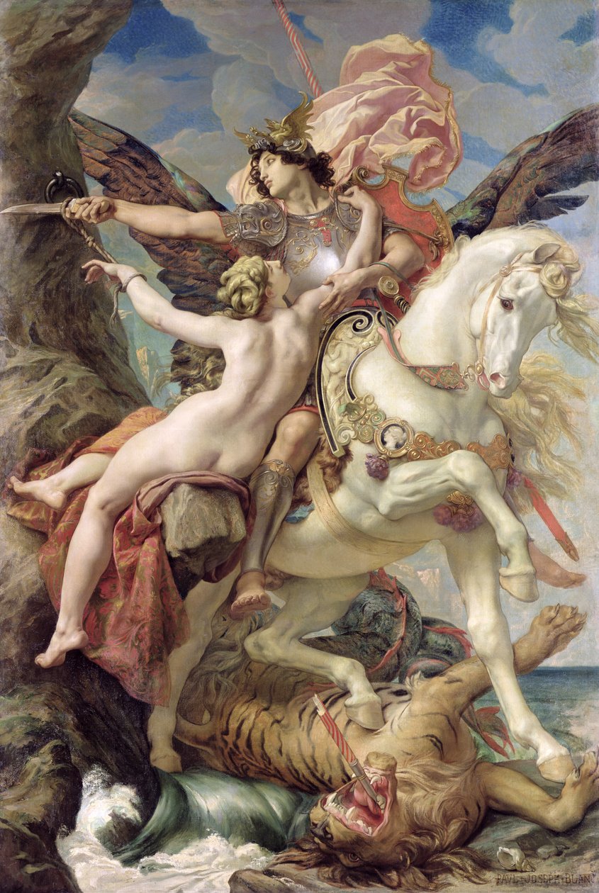 A szabadulás: Ruggiero és Angelica, 1876 alkotó: Joseph Paul Blanc