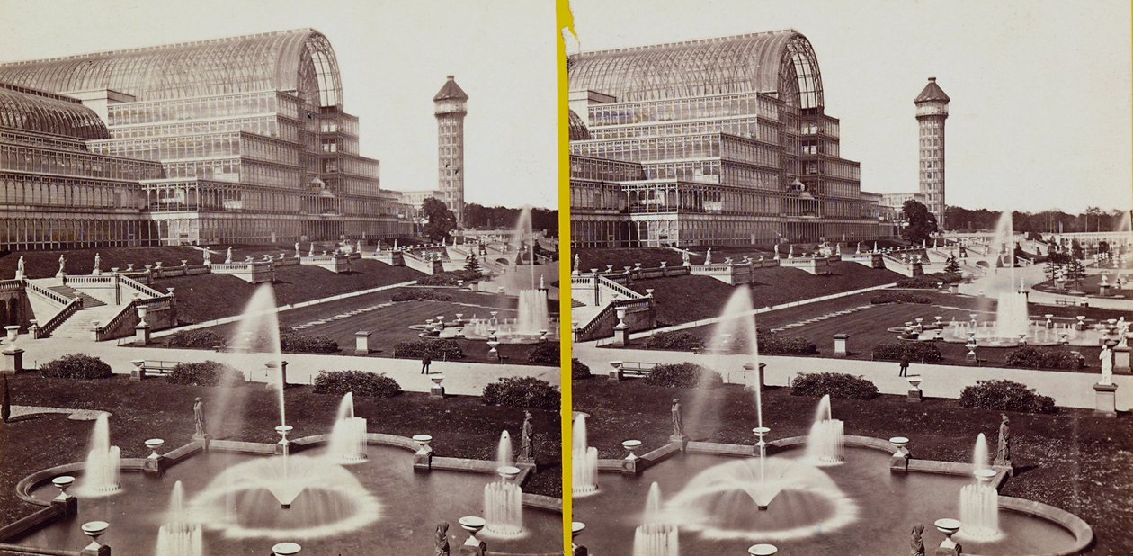 A Crystal Palace a Hyde Parkban, 1900 körül (f/w fotó) alkotó: Joseph Paxton