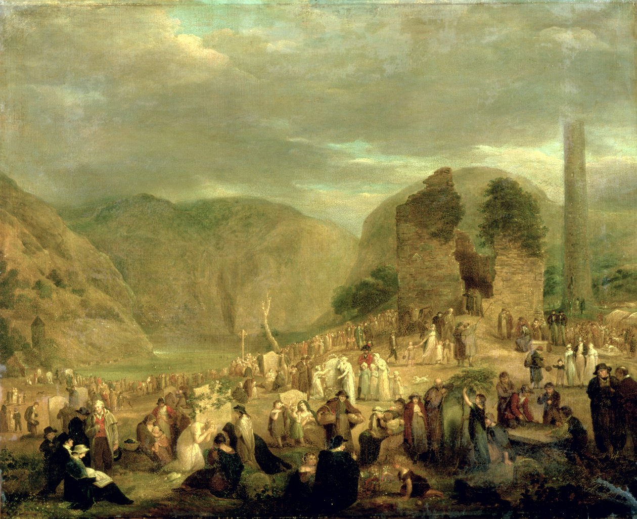 Minden lélek” napja a glendalough-i templomkertben alkotó: Joseph Peacock