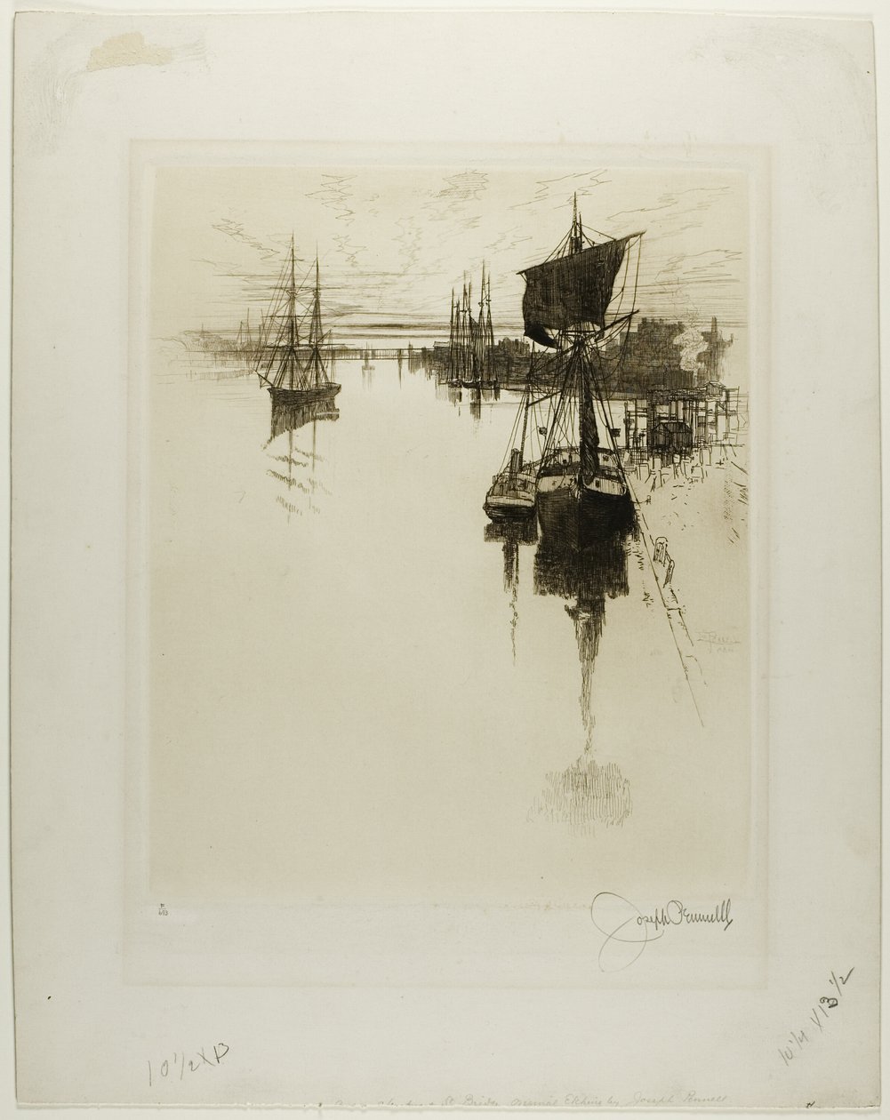 A Chestnut Street Bridge alatt, Philadelphiában alkotó: Joseph Pennell