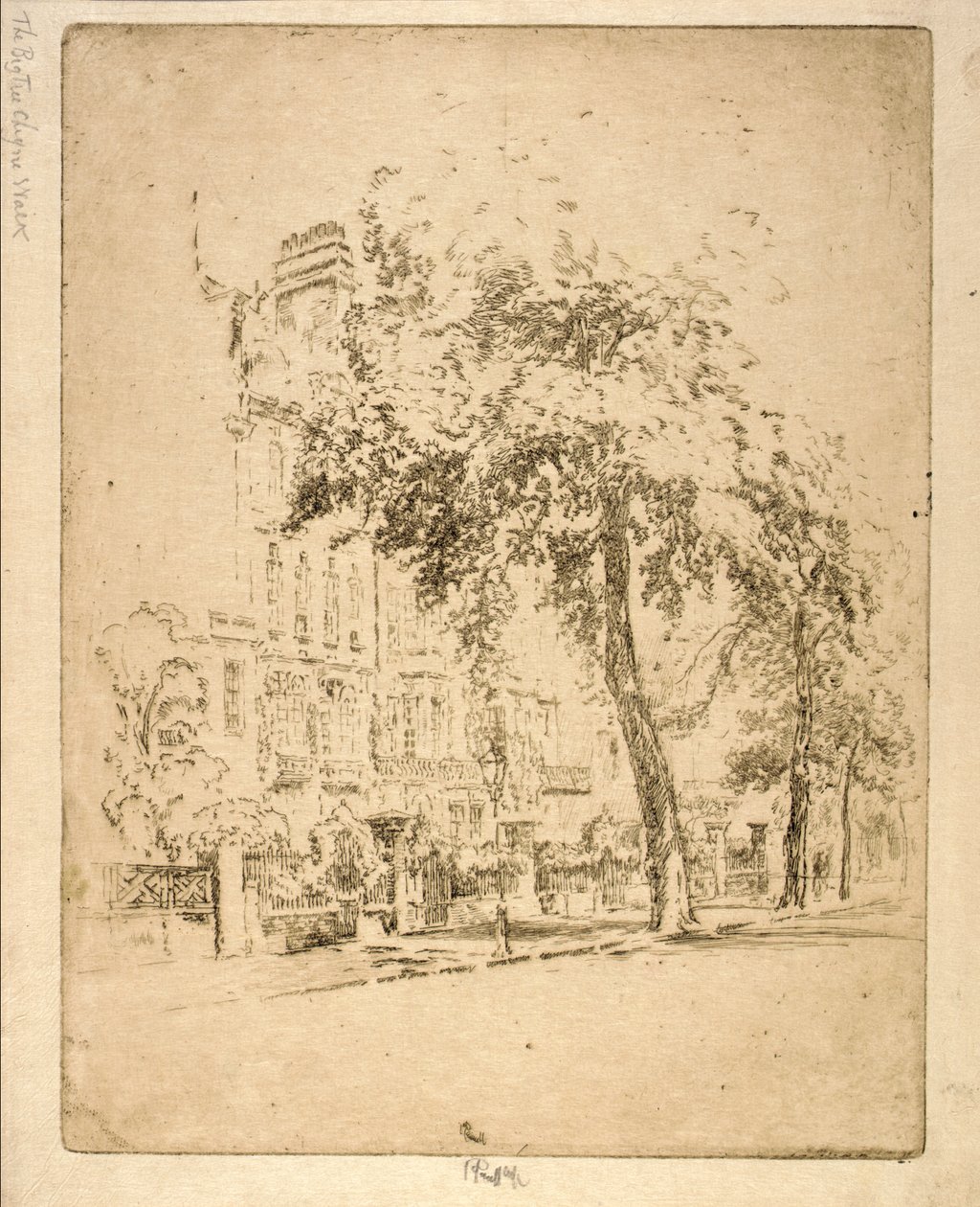 Nagy fa--Cheyne Walk alkotó: Joseph Pennell