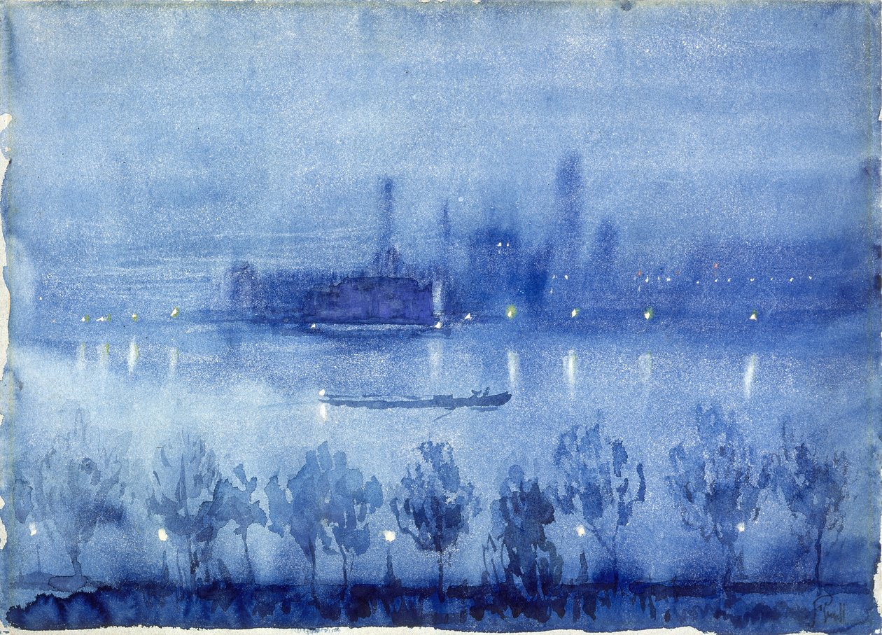 Kék éjszaka, London alkotó: Joseph Pennell
