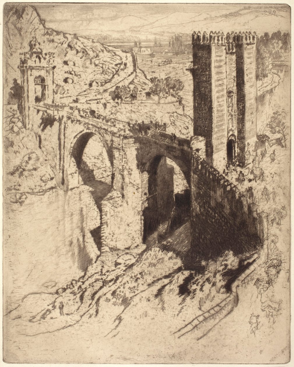 Alcántara hídja alkotó: Joseph Pennell