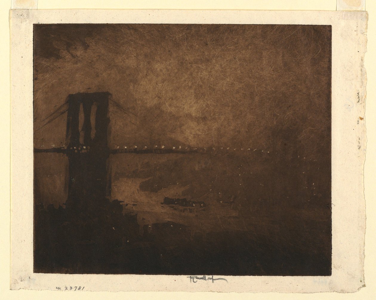 Brooklyn híd éjjel alkotó: Joseph Pennell