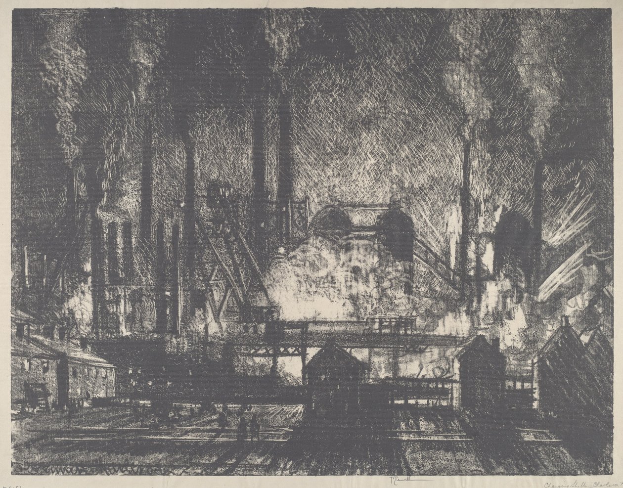 Változó műszak, Charleroi alkotó: Joseph Pennell