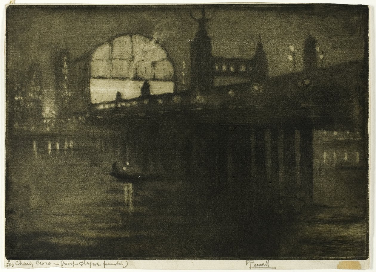 Charing Cross éjjel alkotó: Joseph Pennell
