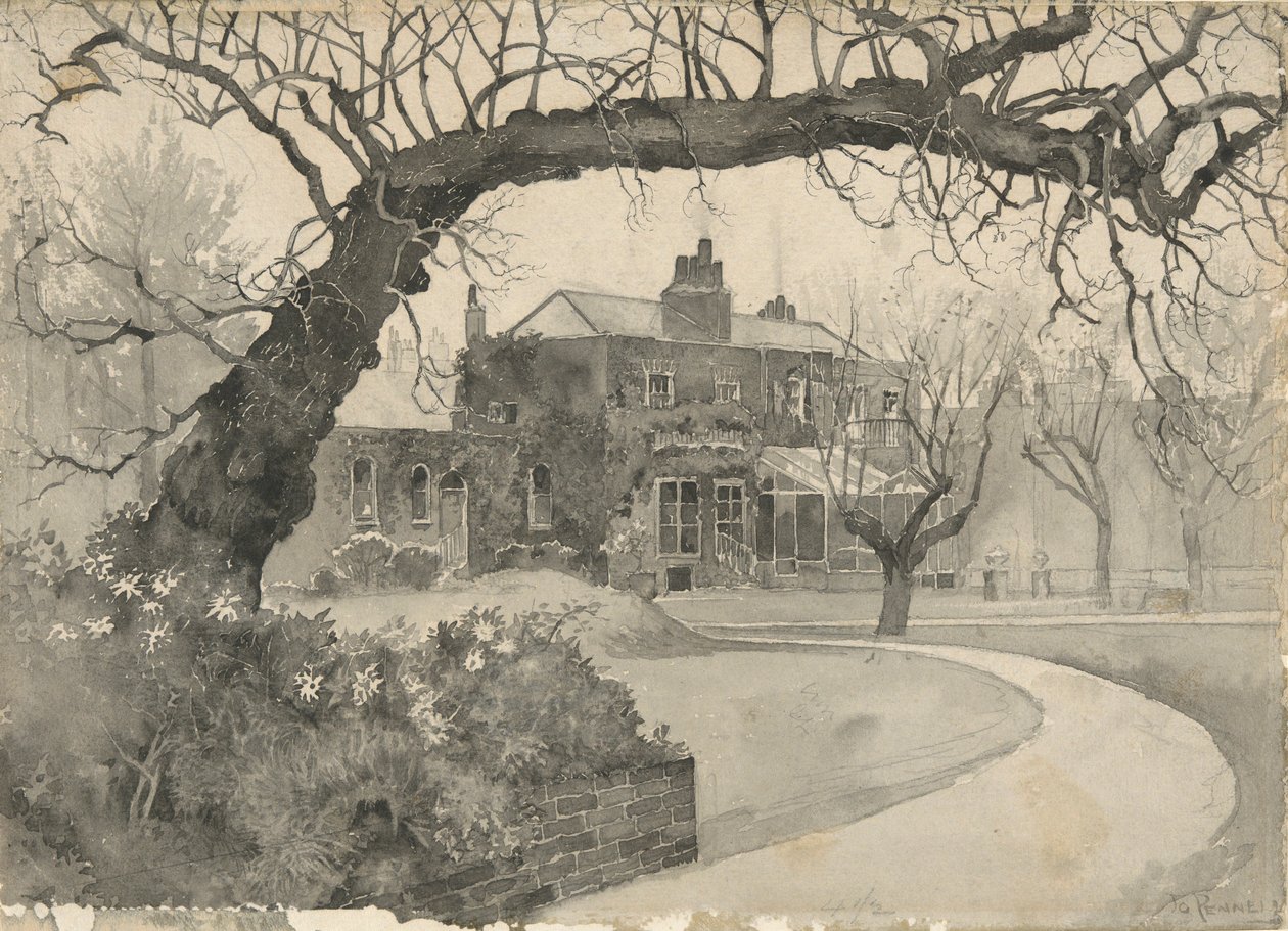 Chelsea Rectory alkotó: Joseph Pennell