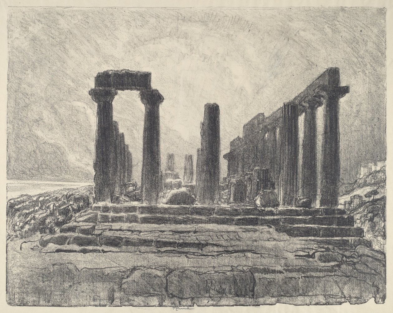 Juno templomának oszlopai, Girgenti alkotó: Joseph Pennell