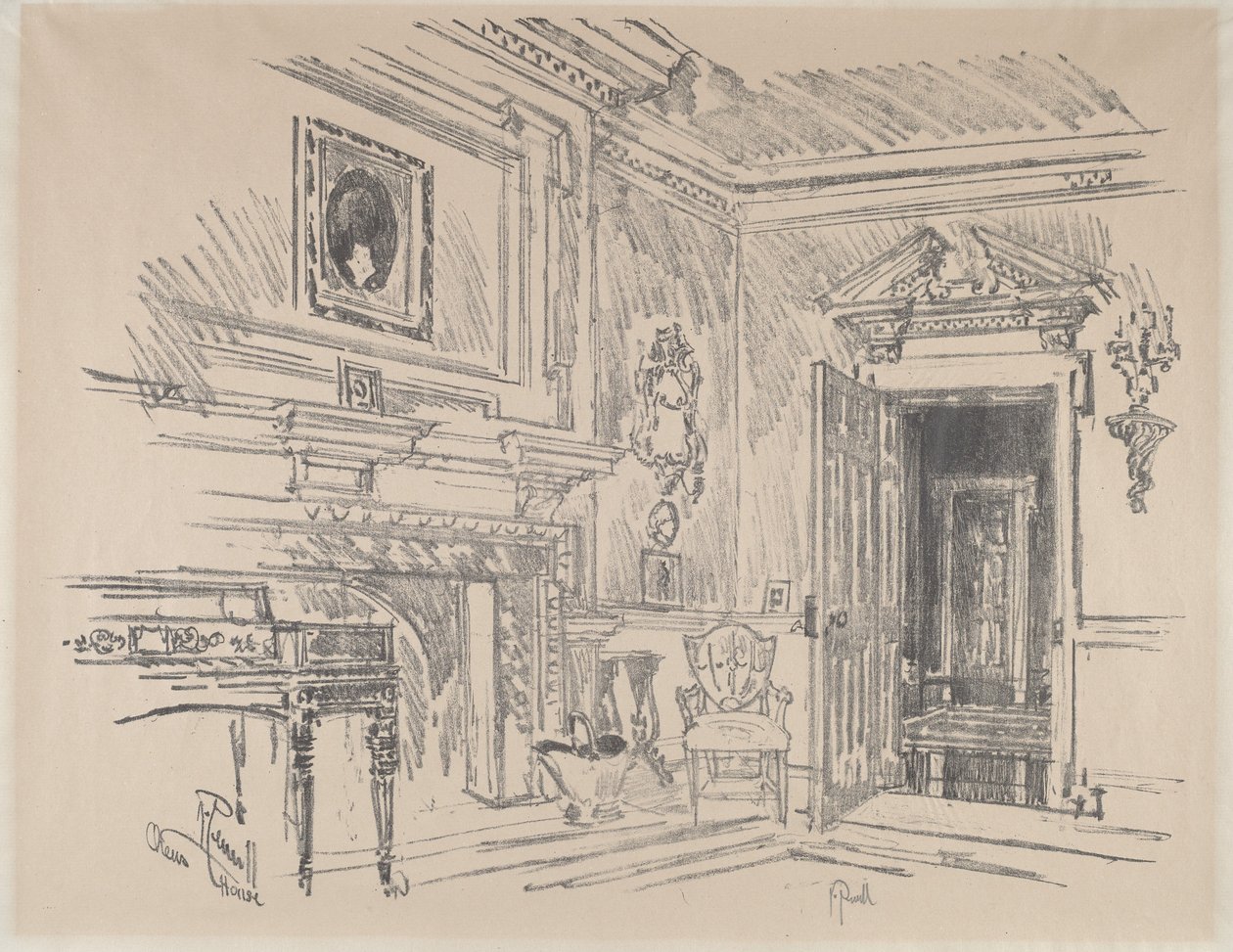 Szalon Clivedenben alkotó: Joseph Pennell