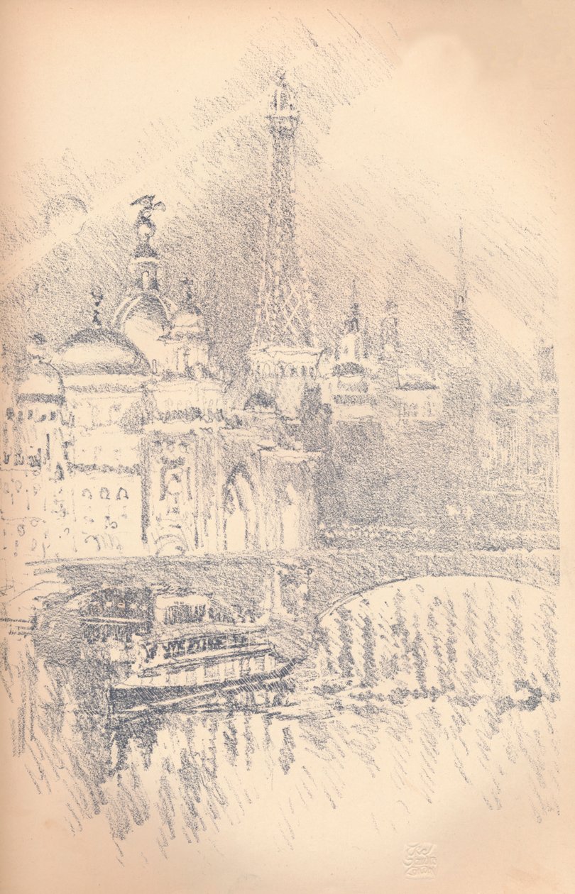 Early Evening Effect, Párizsi Kiállítás, 1901 alkotó: Joseph Pennell