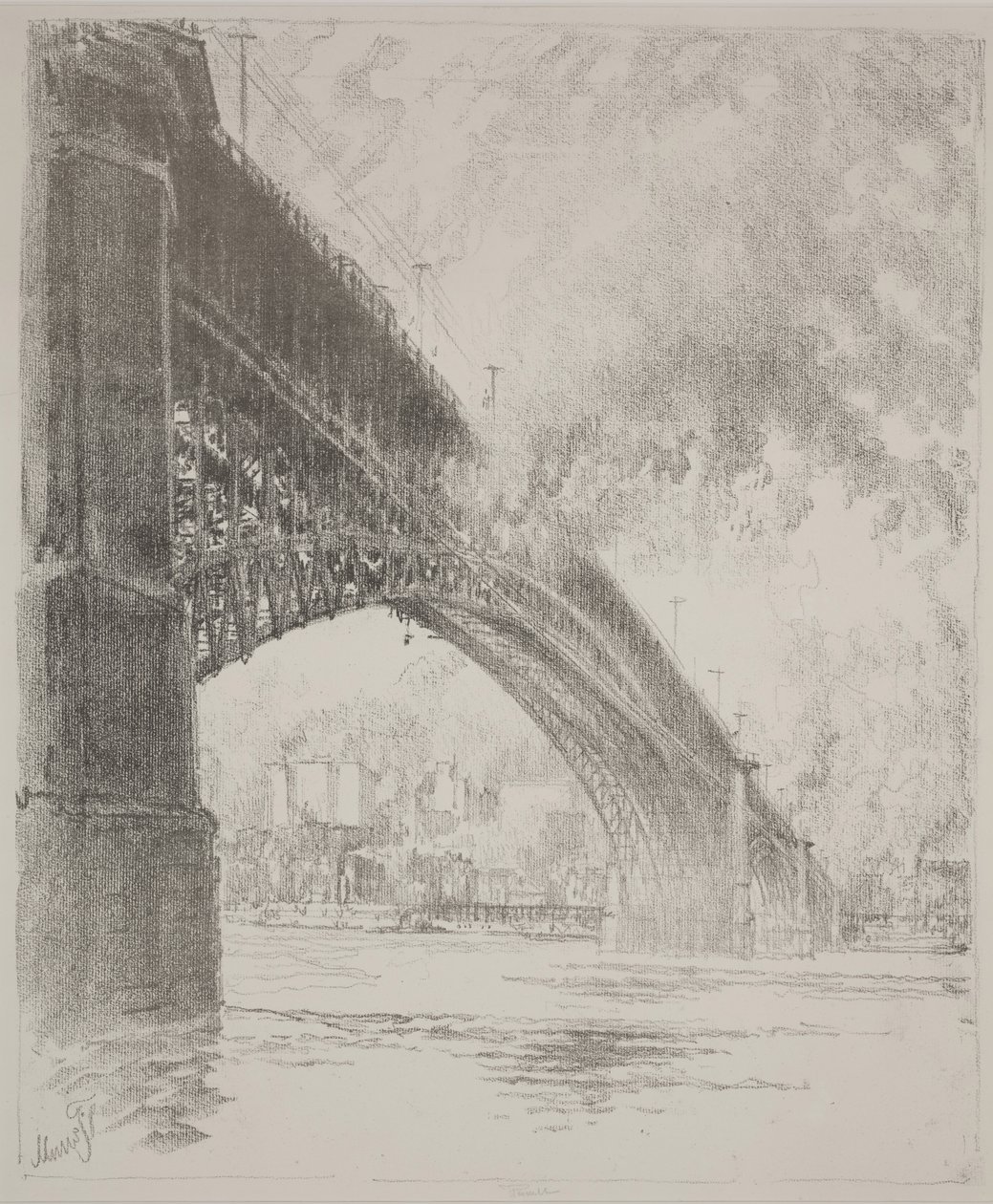East Bridge, St Louis alkotó: Joseph Pennell