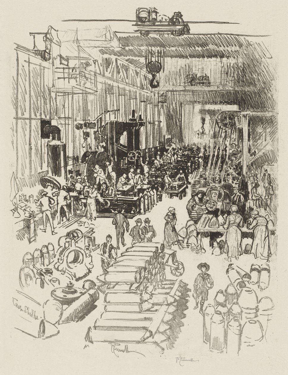 Angol háborús munka: Kagylók befejezése alkotó: Joseph Pennell
