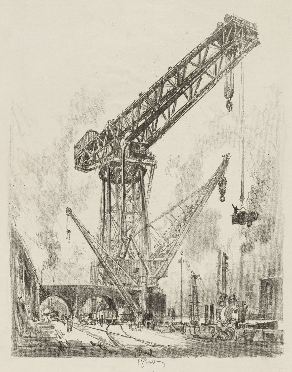Angol háborús munka: Made in Germany, The Great Crane alkotó: Joseph Pennell