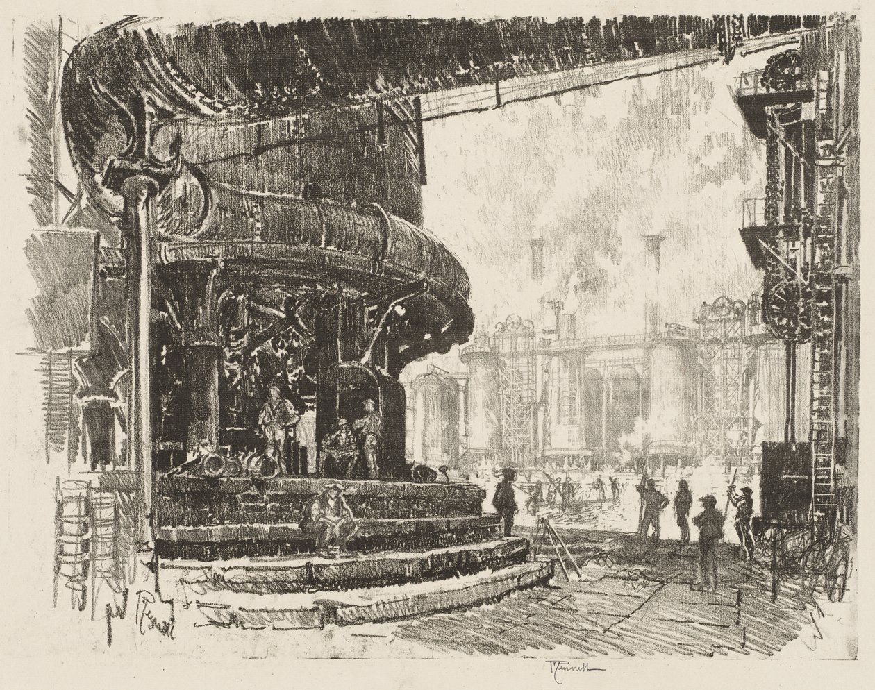 Angol háborús munka: Nyersvas készítés, A nagyolvasztók alapja alkotó: Joseph Pennell