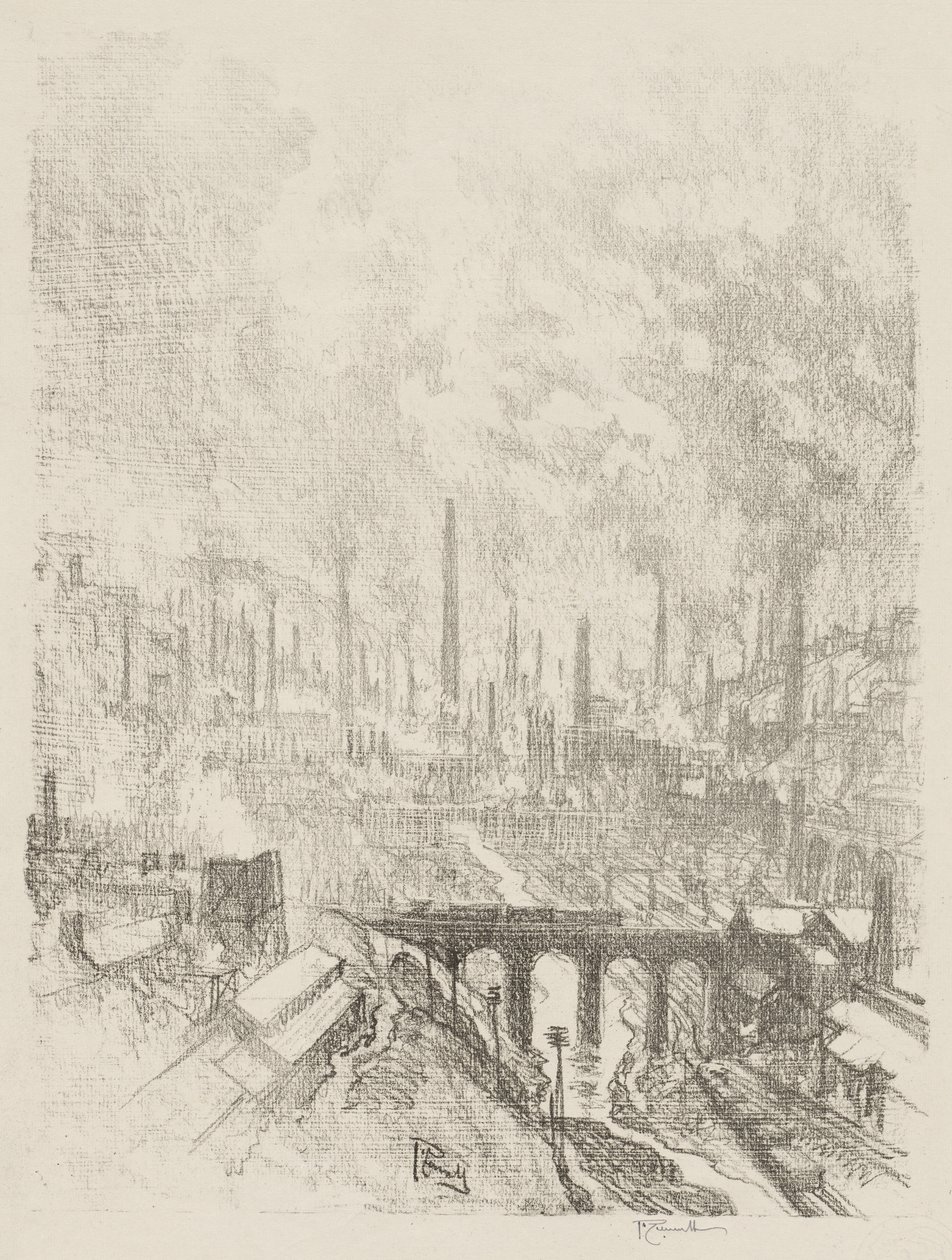 Angol háborús munka: Munitions City, 1. sz alkotó: Joseph Pennell